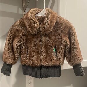 Brown Fur Kids Jacket